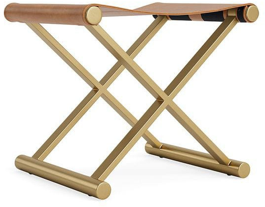 Iron Leather Folding Stool