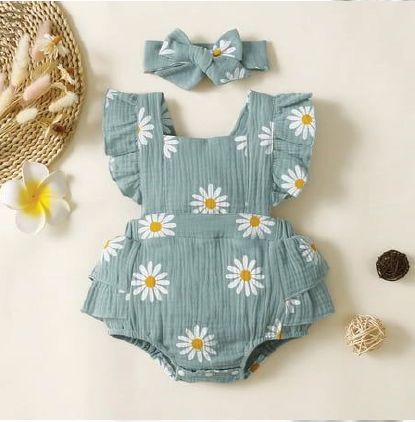 Girl Sleeveless Short Jumpsuit