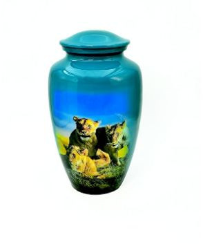 Lion Family Design Cremation Urns