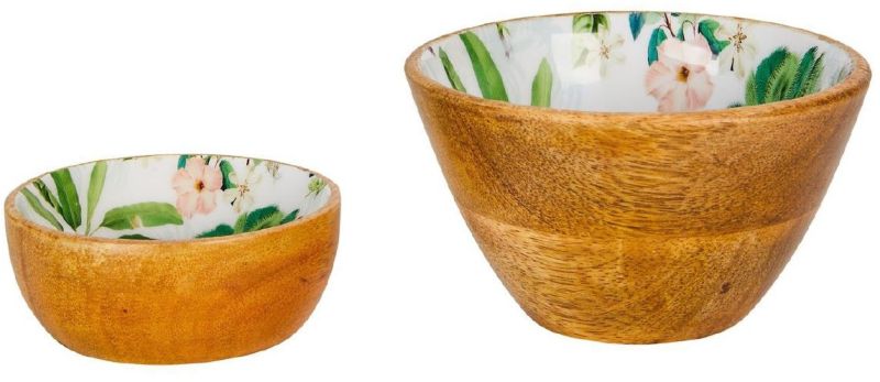 Enamel Wooden Bowl Set