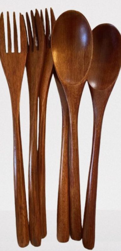 Plain Wooden Cutlery Set