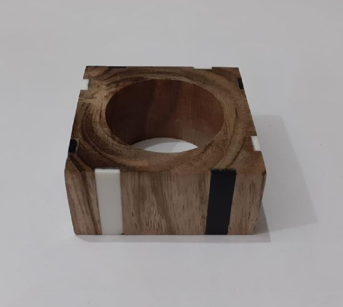 Square Wooden Napkin Holder