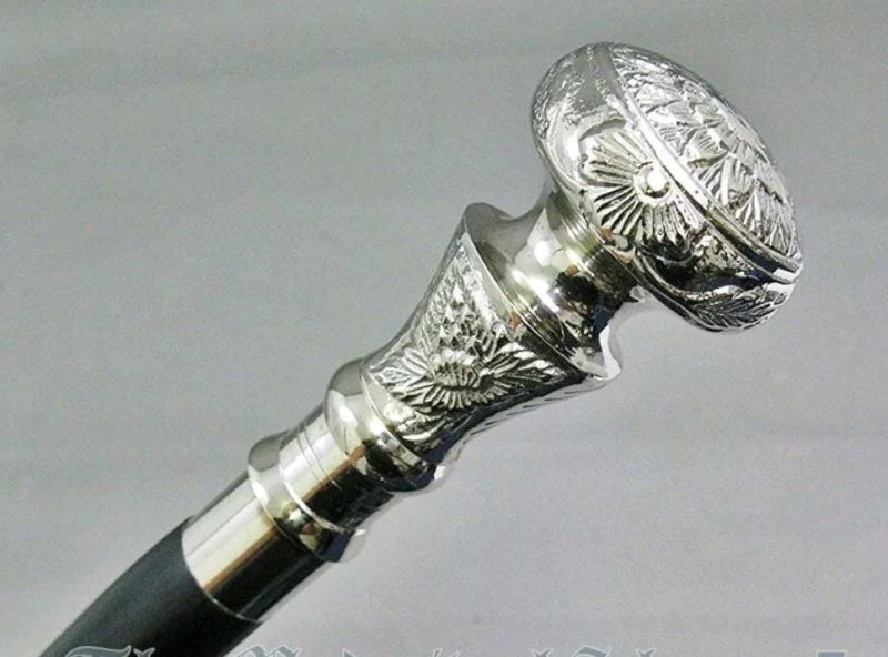 Antique Silver Head Walking Stick