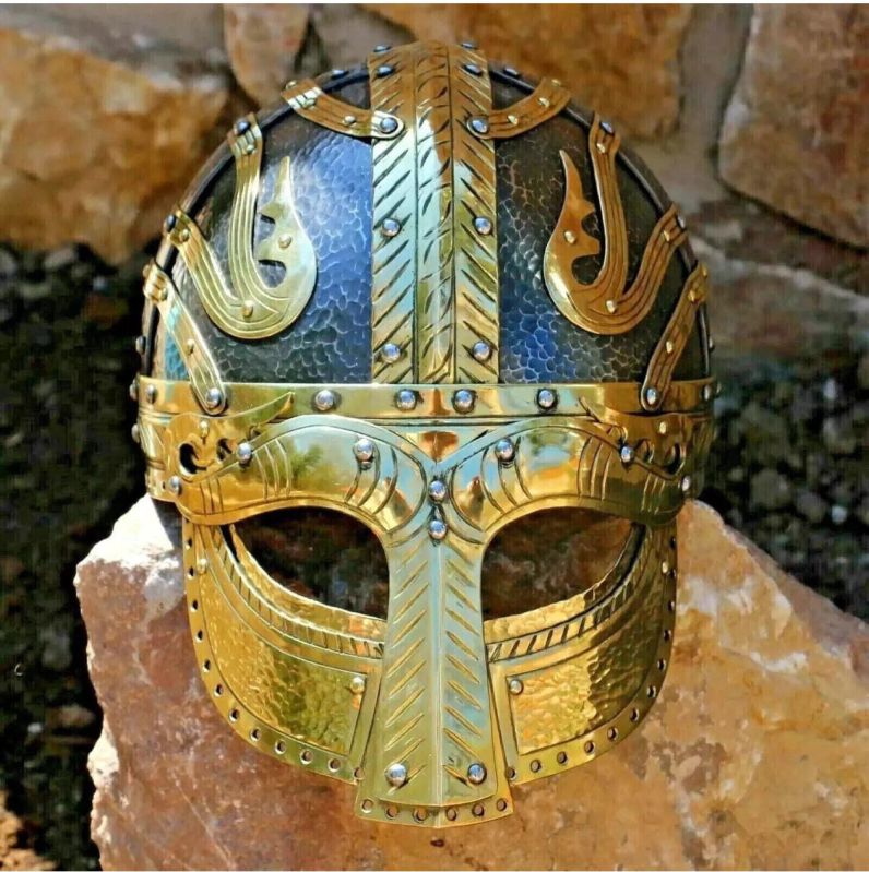 Medieval Brass Helmet