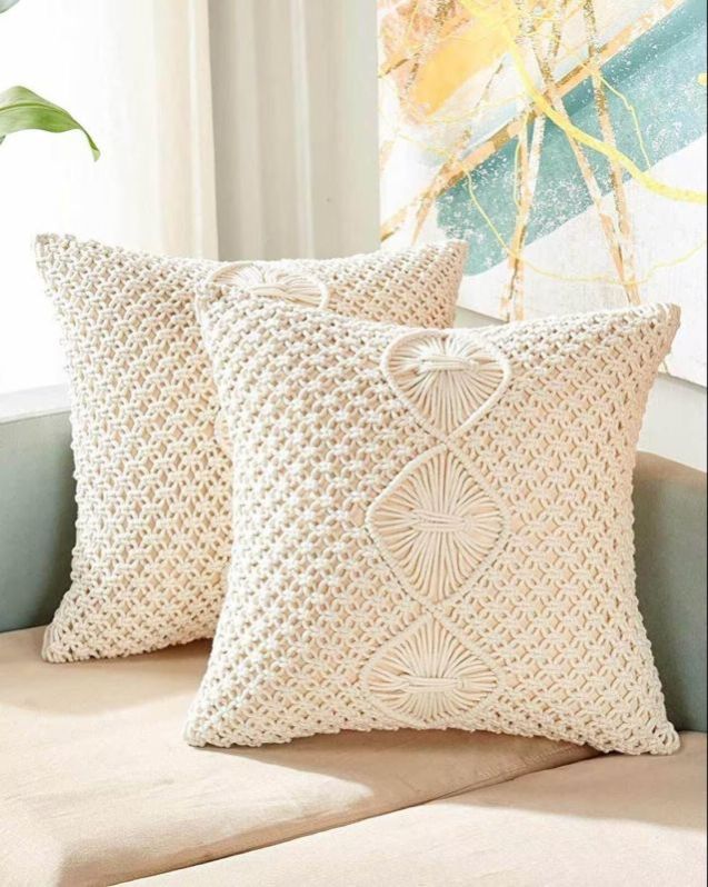 White Embroidered Cushion Cover