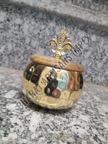 Golden Metal Dry Fruit Jar