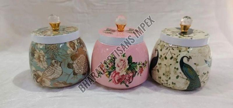 Hand Painted Enamelware Candies Jar