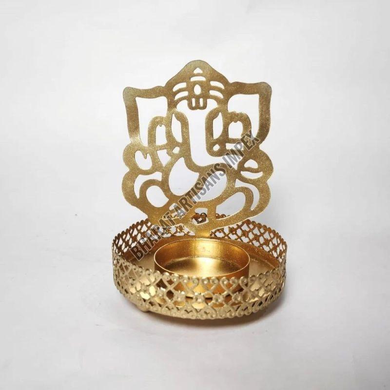 Shadow Ganesh Ji Metal Tea Light Holder