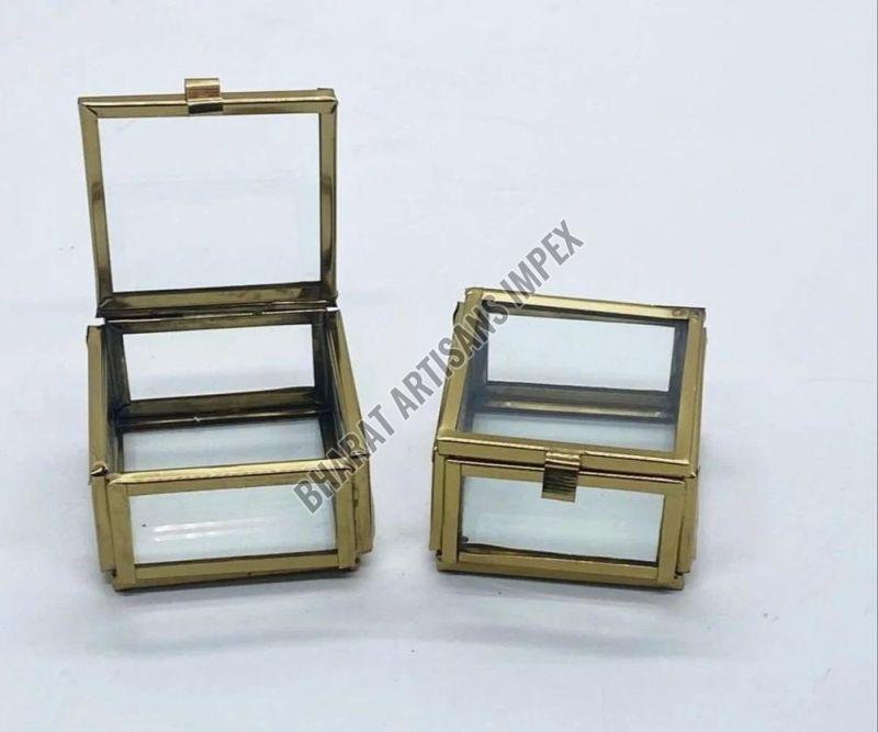 Vintage Square Glass Box