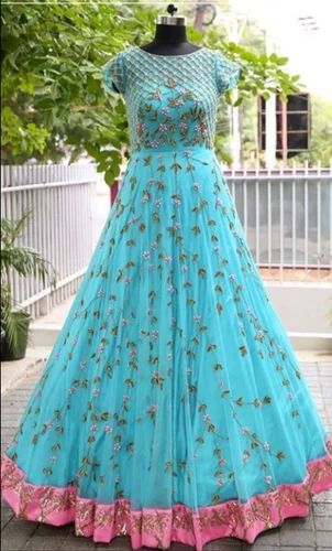 Party Wear Embroidered Designer Gown