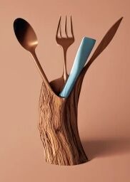 Bamboo Cutlery Holder