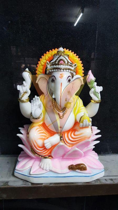Multicolor Marble Ganesh Statue