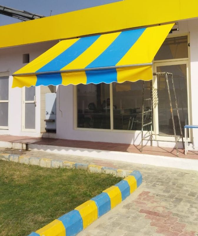 Foldable Striped  Window Awning