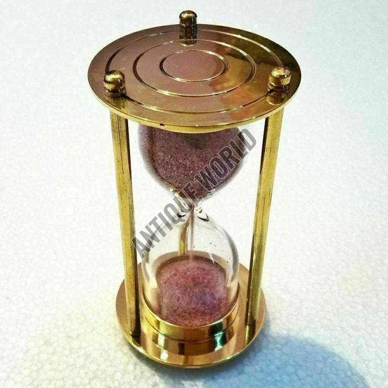 Decorative Collectible Vintage Brass Sand Timer