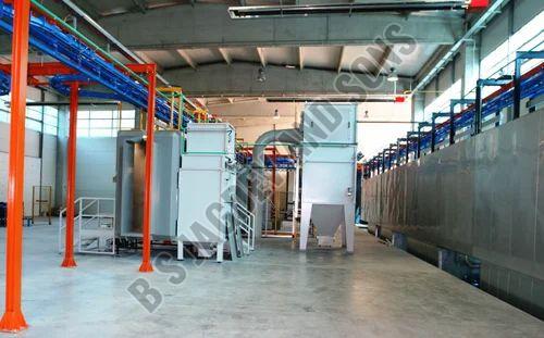 Industrial Conveyorized Powder Coating Plant