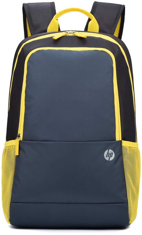 Black And Yellow Polyester Backpack Bag