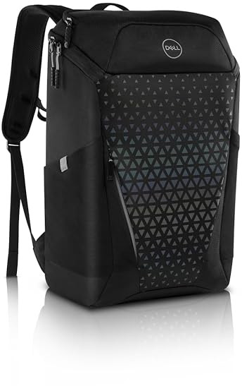 Black Printed Polyester Laptop Backpack Bag