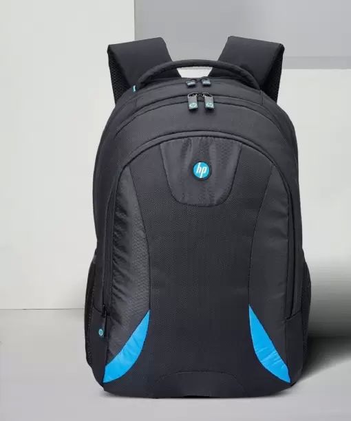 Blue and Black Polyester Backpack Bag