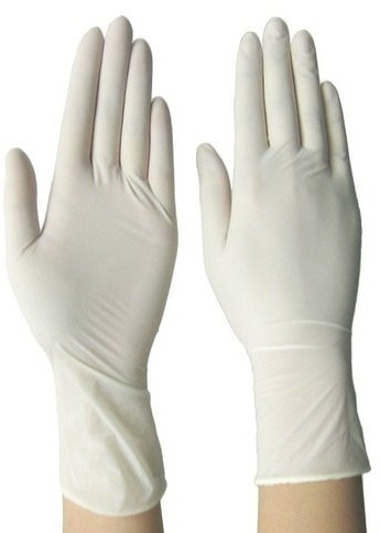 White Sterile Latex Gloves