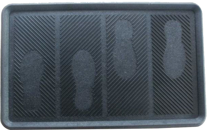 Black Rubber Boot Tray Mat