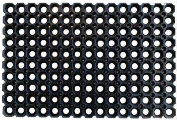 Black Rubber Hollow Mat