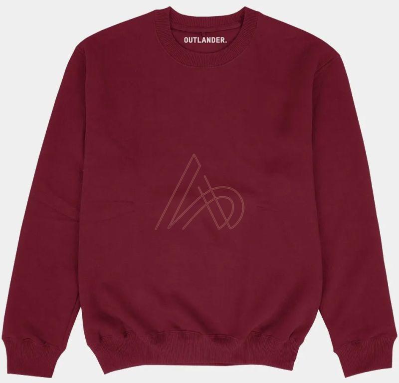 Mens Premium Cotton Maroon Sweatshirt