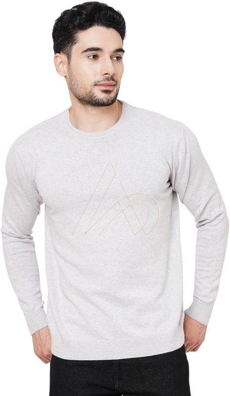 Mens Premium Cotton White Sweatshirt