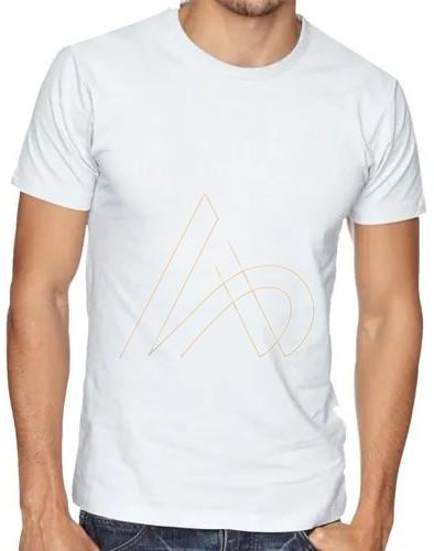 Mens Premium Dot Knit White Round Neck T-Shirts