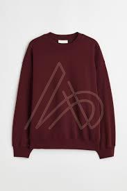 Mens Pure Cotton Maroon Sweatshirt