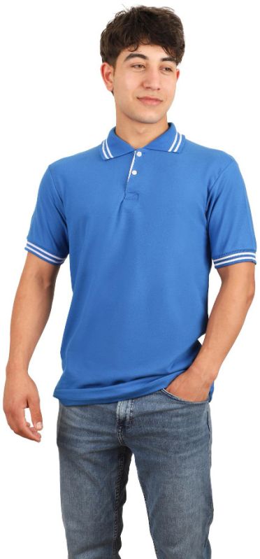 Mens Sky Blue Polo T Shirt