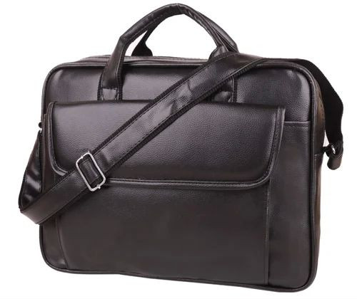 Black Rexine Laptop Bag