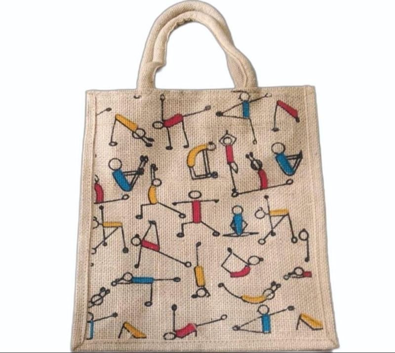 Printed Jute Carry Bag