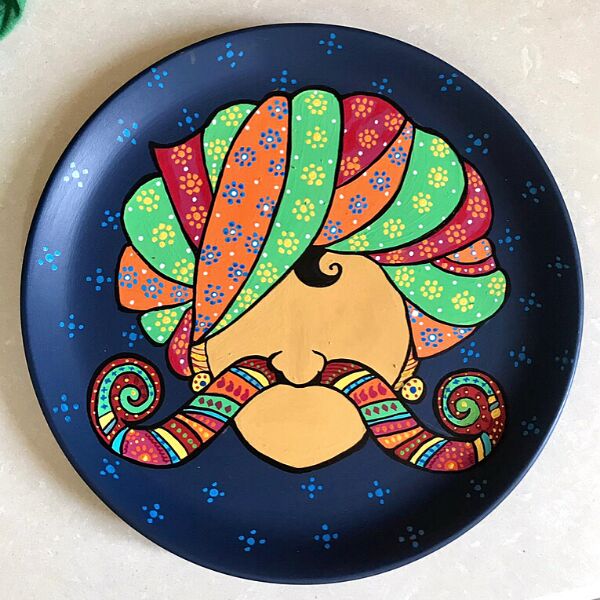 Terracotta Painted Plate