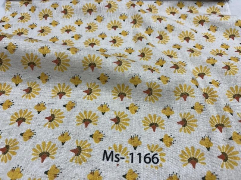 Polyester Linen Flex Micro Print Fabric