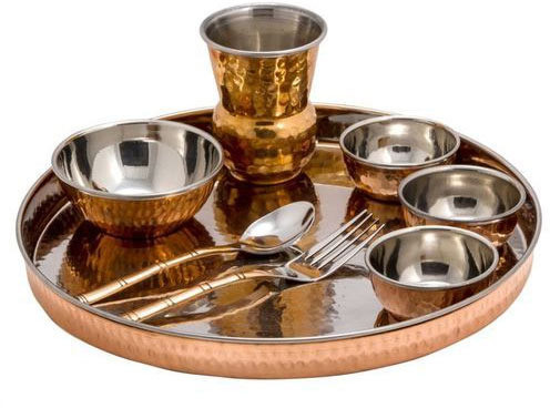 Pure Copper Thali Set