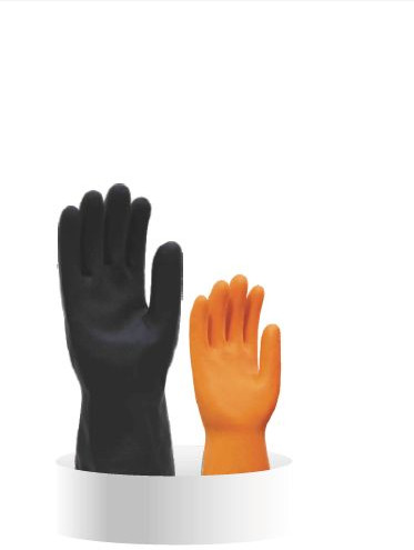 Orange And Black Freaking Premium Rubber Hand Glove