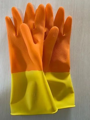 Orange and Yellow Ferra King Rubber Glove