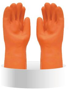 Orange Heavy Ferra King Rubber Glove