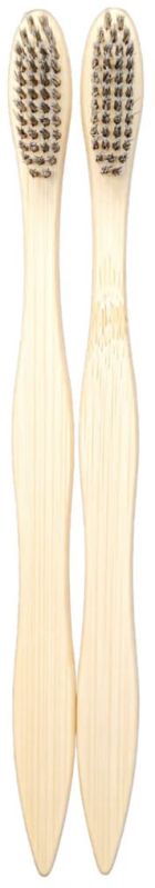 S Curve Charcoal Bamboo Toothbrush