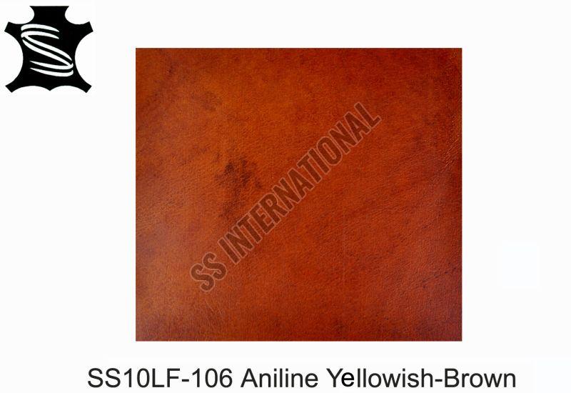 Aniline Yellowish Brown Finished Leather