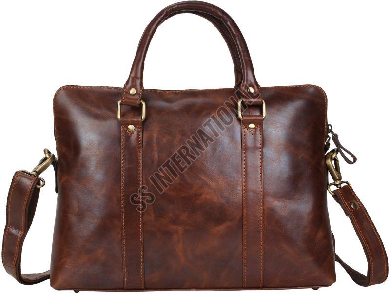 CL-116 BRN Leather Laptop Bags