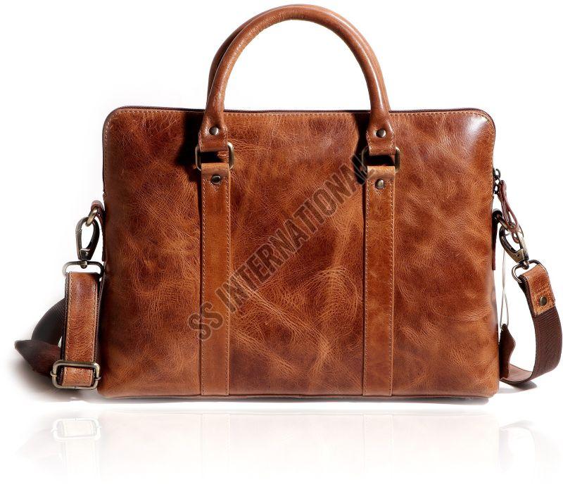 CL-116 TAN Leather Laptop Bags