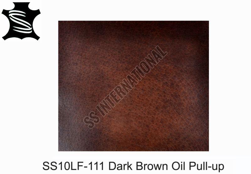 Dark Brown Oil Pull Up Finished Leather