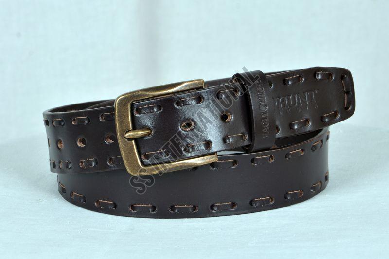 Mens Black Casual Wear Leather Belt