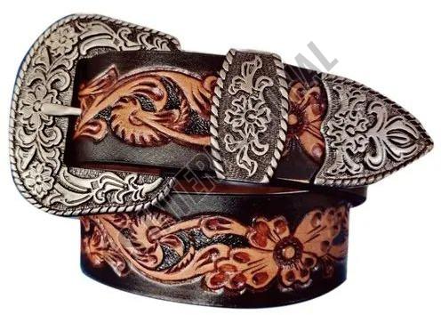 Mens Western Leather Belt