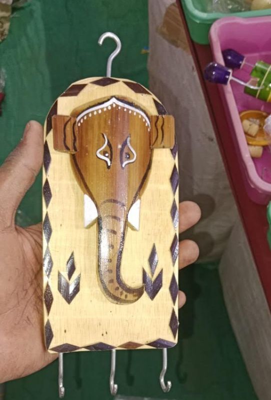 Bamboo Ganesha Key Holder