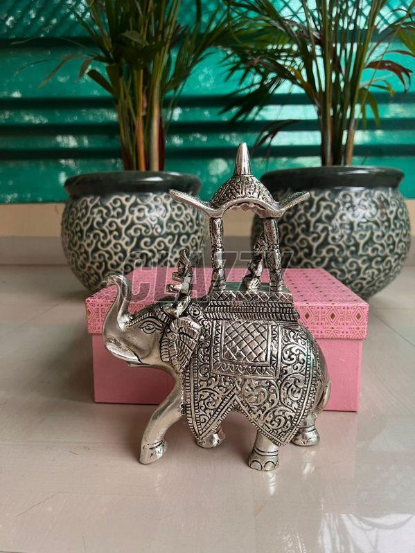 German Silver Elephant Ambabari Statue