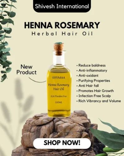 Organic Henna Rosemary Hair Oil