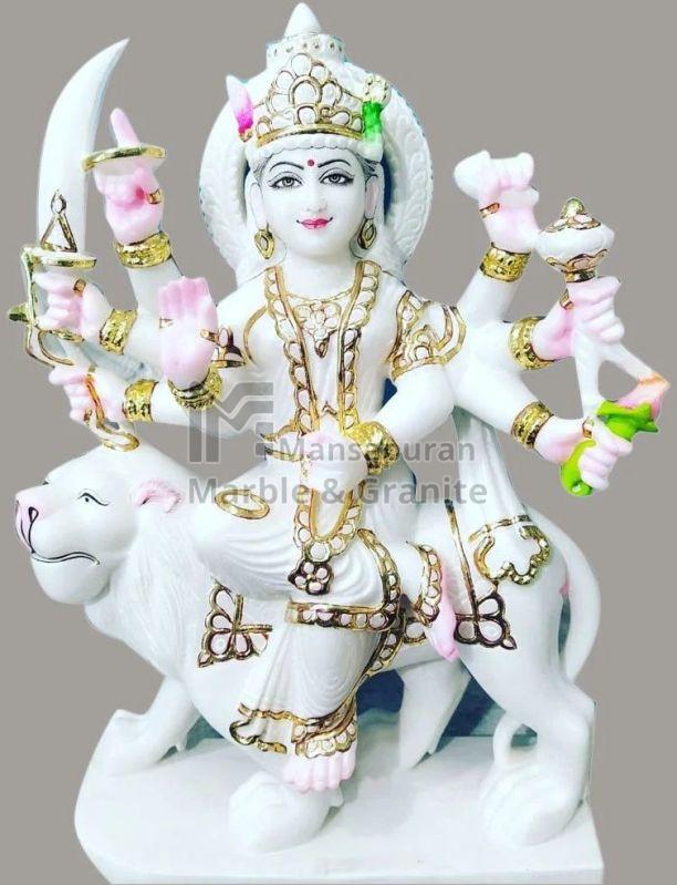 2 Feet Marble Durga Mata Statue