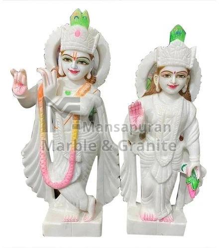 2 Feet Marble Radha Krishna Statue